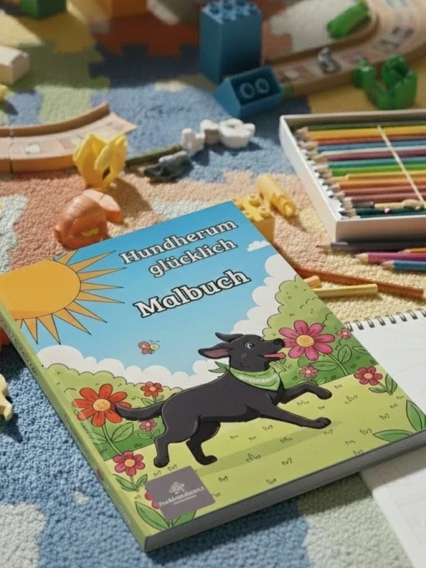 Hundherum glücklich Malbuch